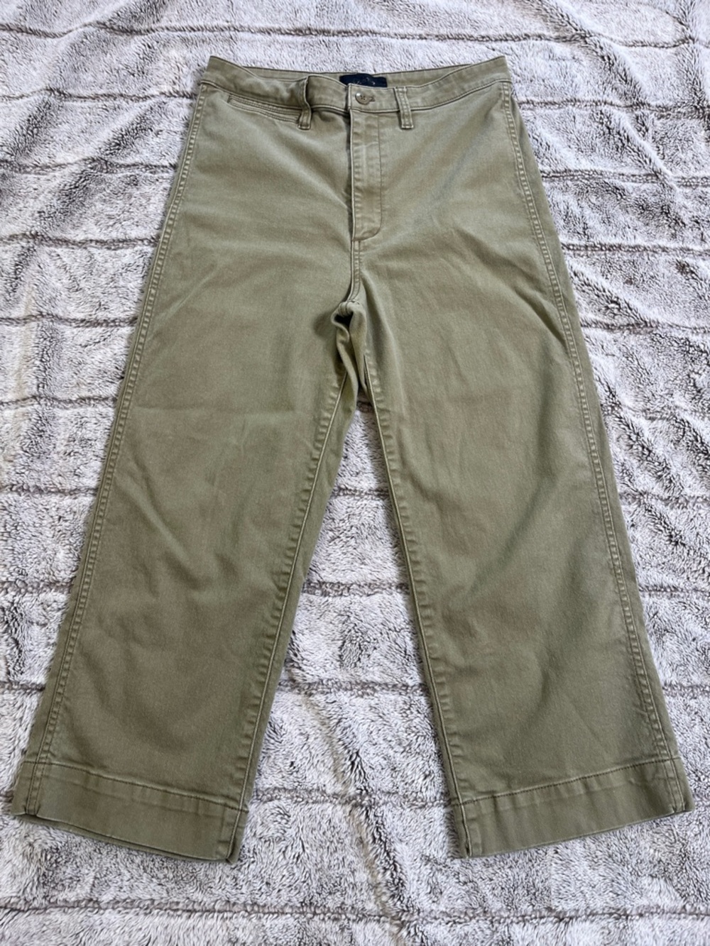 Quince Olive Green Women's Straight-Leg Pants
